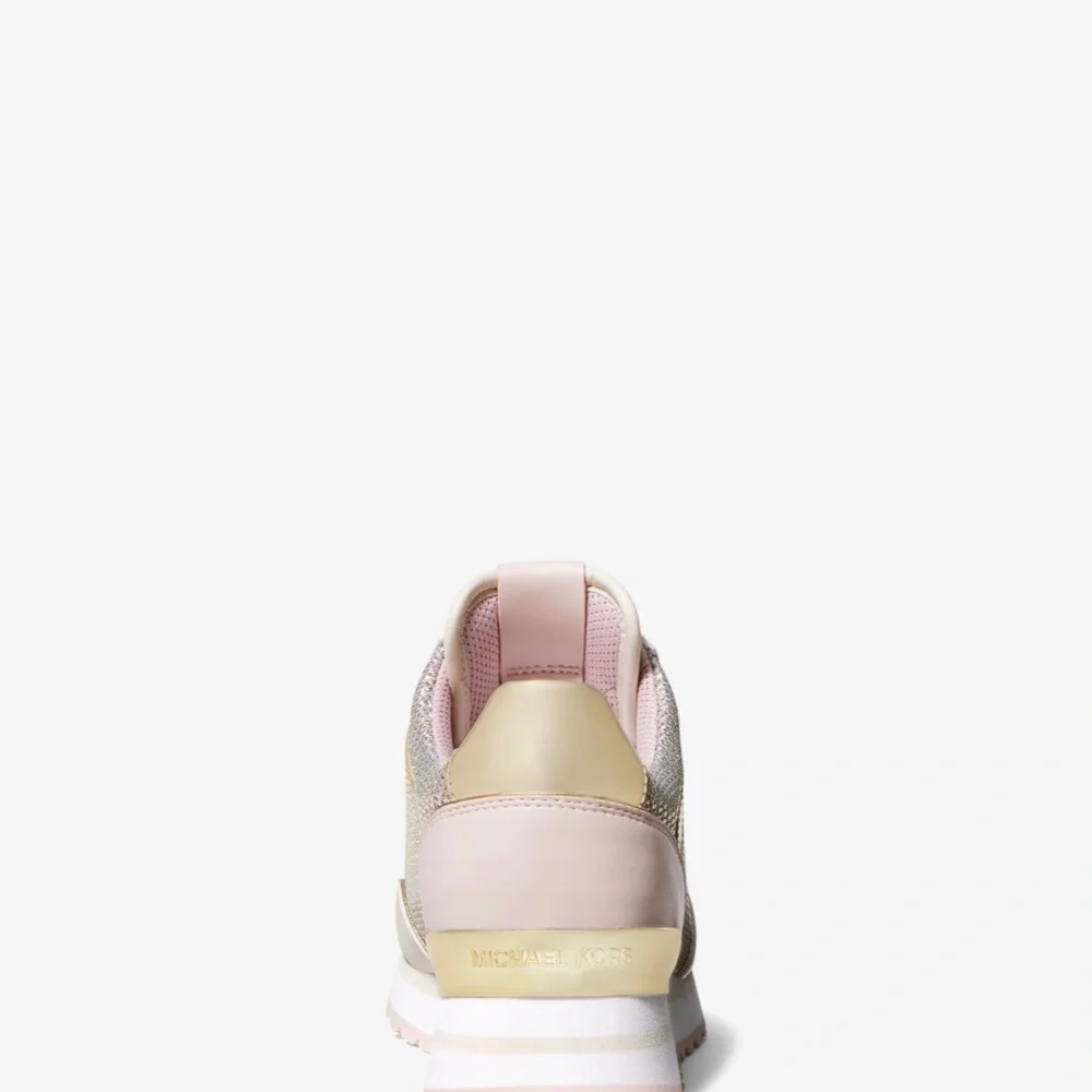 Michael Michael Kor: (Size 8.5) Maddy Trainer Glitter Chain Mesh - Picture 2 of 5